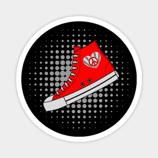 Red High Top Sneaker Magnet